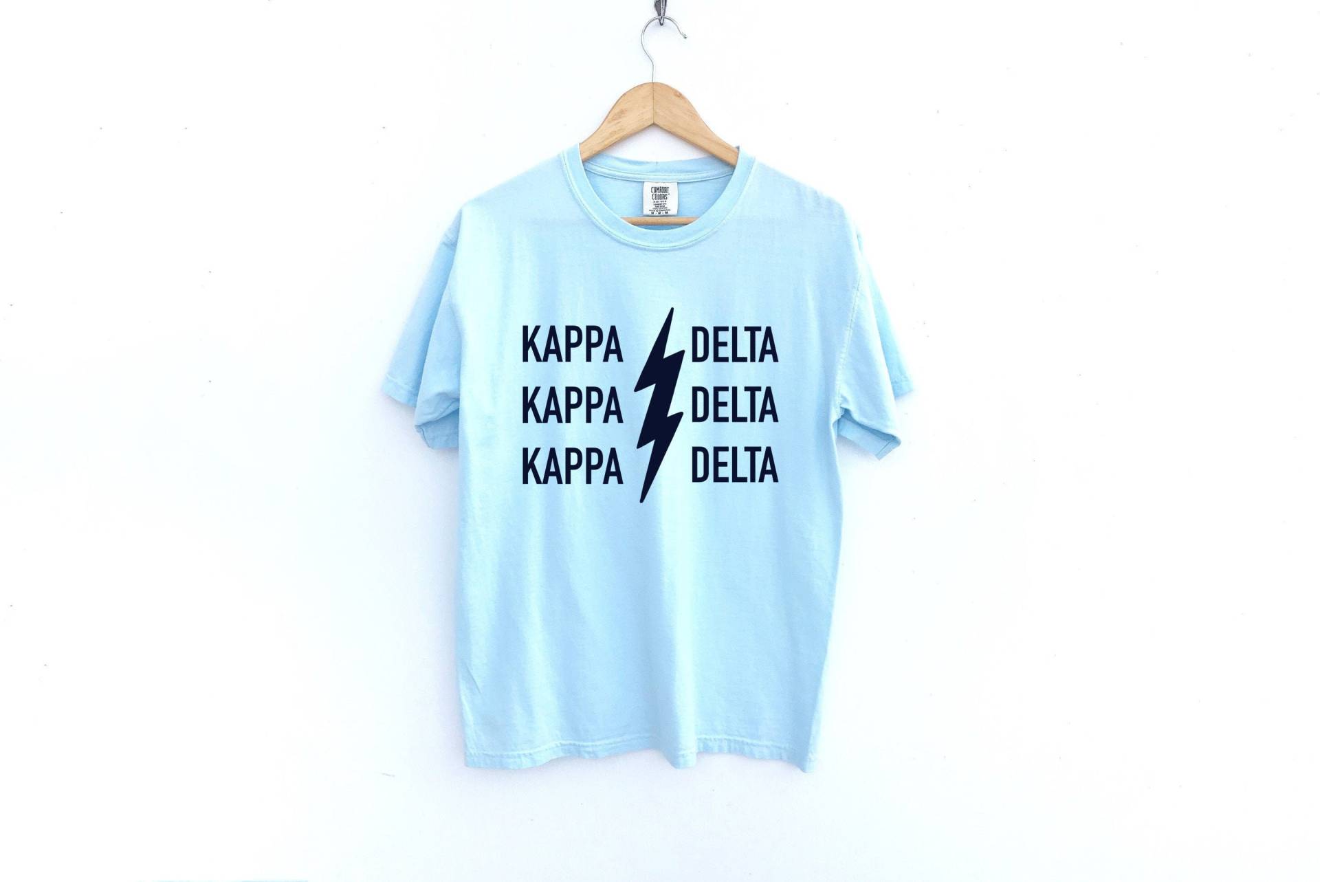 Kappa Delta/Bolting Out Sorority Shirt Comfort Colors Chambray von MadebyMollzShop