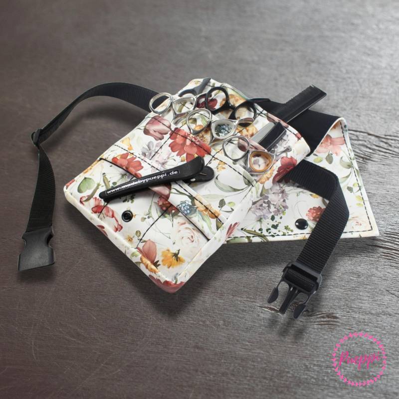 Kunstleder Friseurtasche Im Design Suzi Garten Friseurwerkzeugtasche Friseurscherentasche Friseurgürteltasche Friseurgeschenk von MadebyPueppi