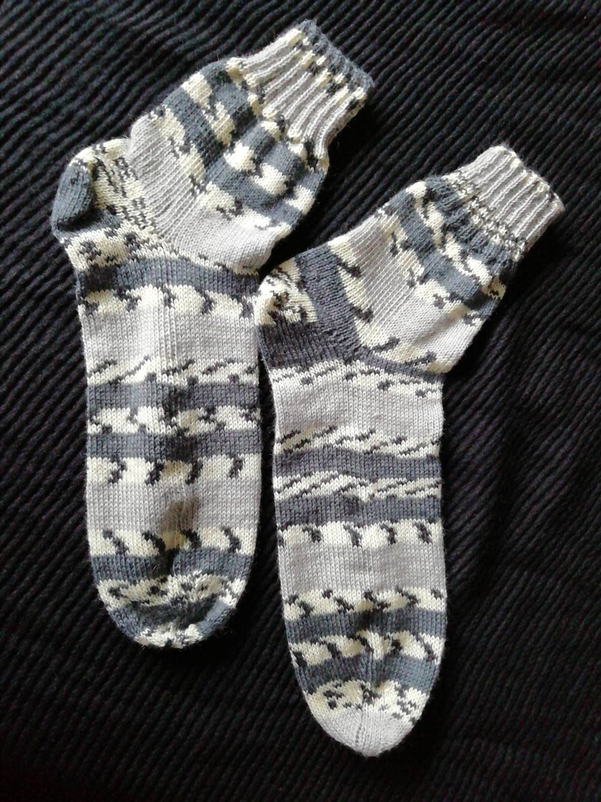 Selbstgestrickte Socken, Gr.40-42 Neu, Handarbeit, Grautöne, Damen Und Herren von Madebydanieladesigns