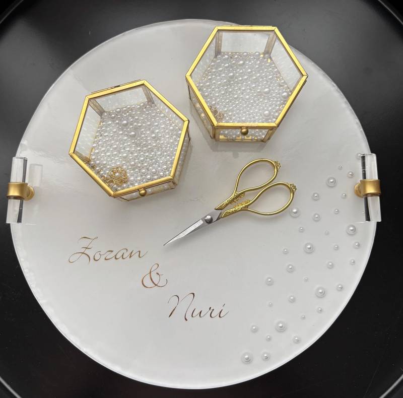 Verlobungstablett| Söz| Damat| Hochzeitstablett| Söz Tepsi| Kız Isteme| Ringbox Zur Hochzeit| Ringträgertablett von Madebysozan