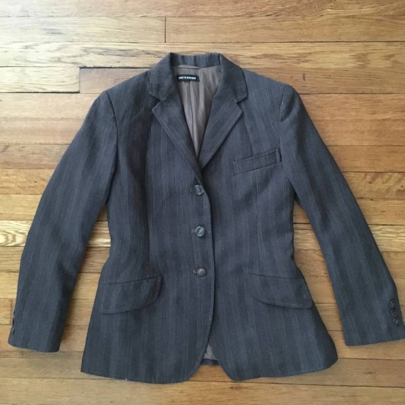 1960Er Vintage Jugendgröße Wolle Nadelstreifen Reiterjacke/Reitjacke/Größe 12/Turnierjacke von MadelonVintage