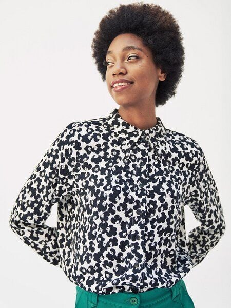 Mademoiselle YéYé Hemdbluse mit langem Kragen aus Ecovero von Mademoiselle YéYé