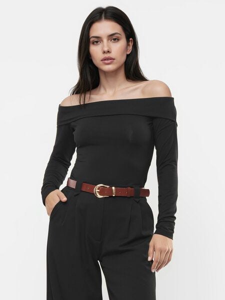 Mademoiselle YéYé Schulterfreies Longsleeve aus Tencel MicroModal von Mademoiselle YéYé