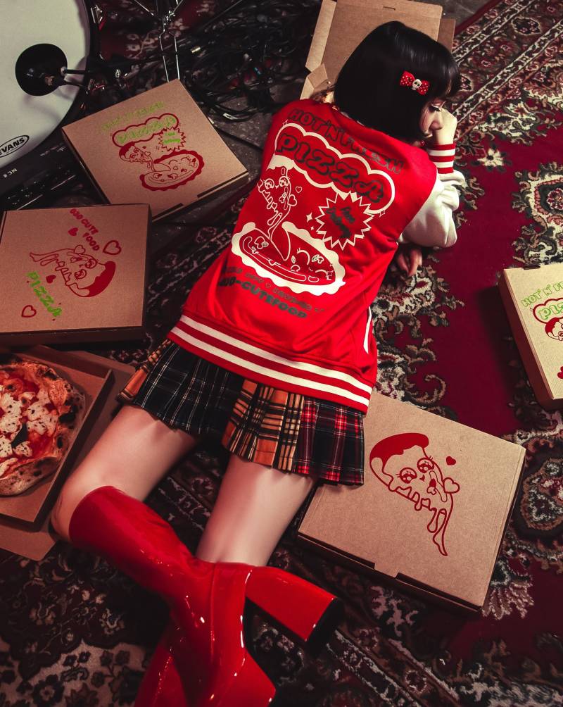 Kawaii Pizza College Jacke von MademoiselleOpossum