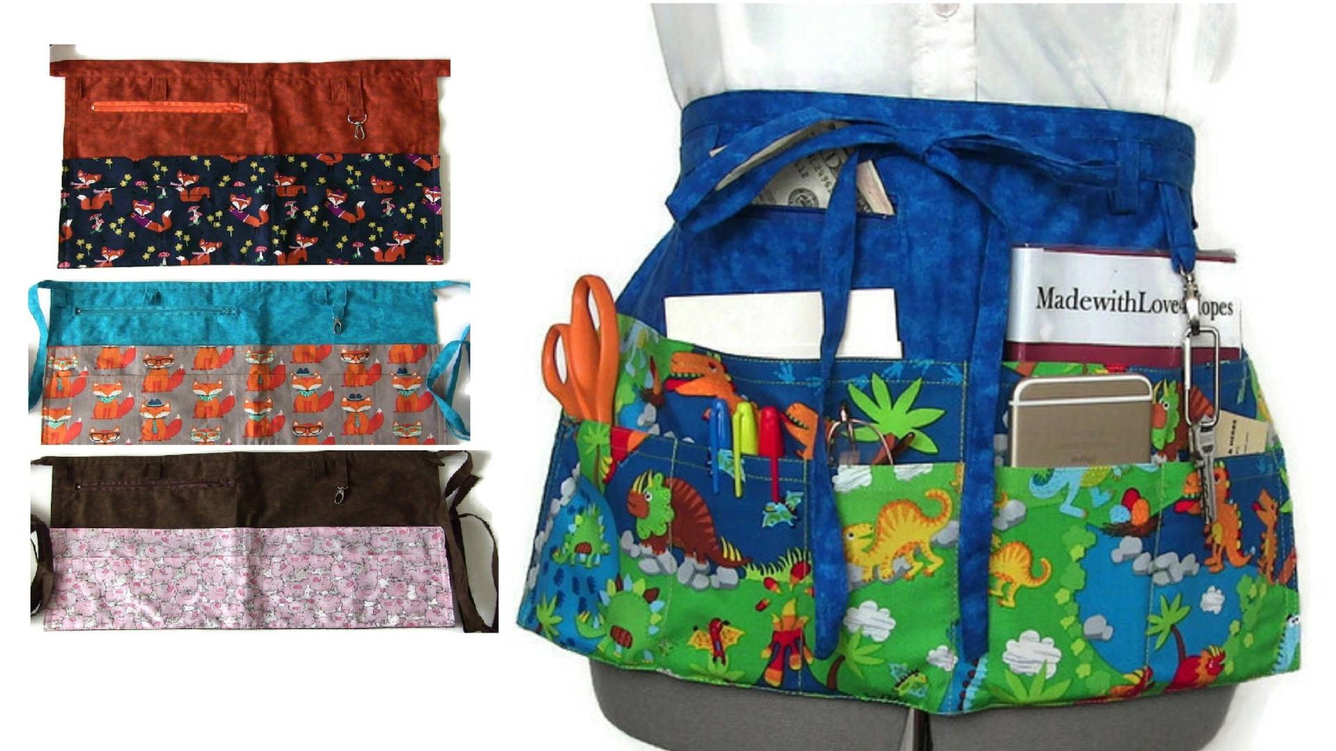 Lehrer Schürze/Schürze Mit Taschen/Cash Schürze/Halbschürze Reißverschlusstasche/Lehrer Wertschätzung von MadewithLove4Hopes