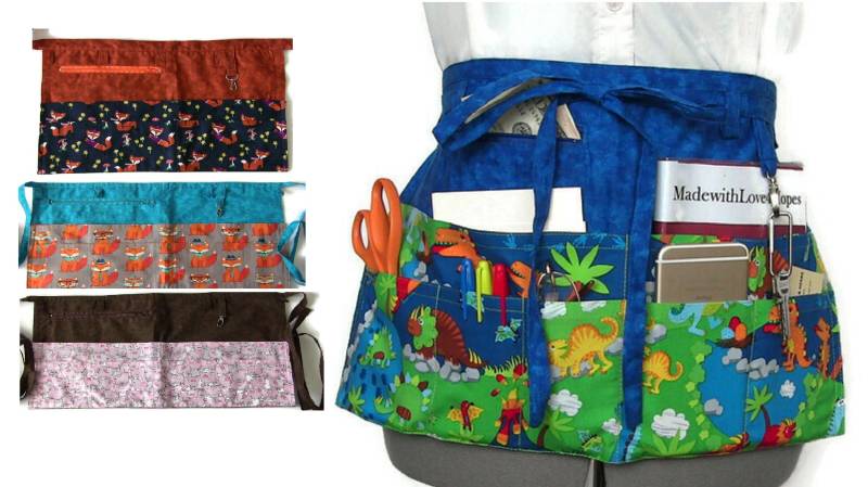 Lehrer Schürze/Schürze Mit Taschen/Cash Schürze/Halbschürze Reißverschlusstasche/Lehrer Wertschätzung von MadewithLove4Hopes