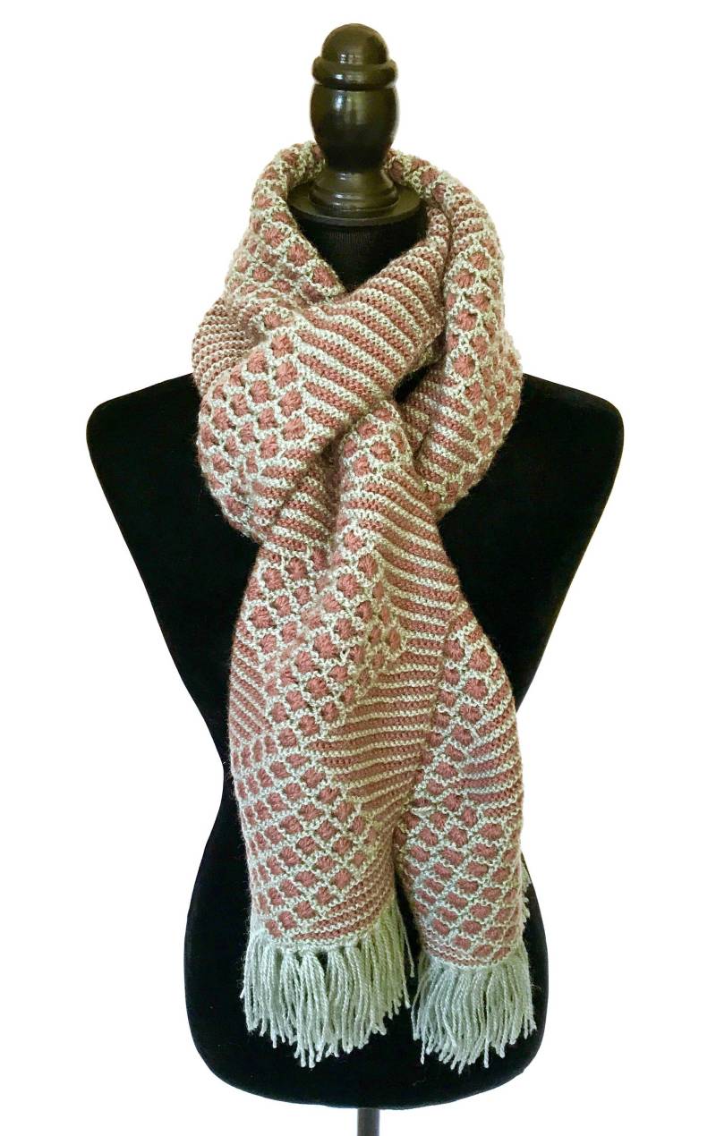 Rose Rosa + Grau Handgestrickte Schal/Wickeln Neckhals Wärmer Winter Zubehör Geschenke Für Sie Urlaub Fair Trade Handgefertigt von MadewithaPurpose16