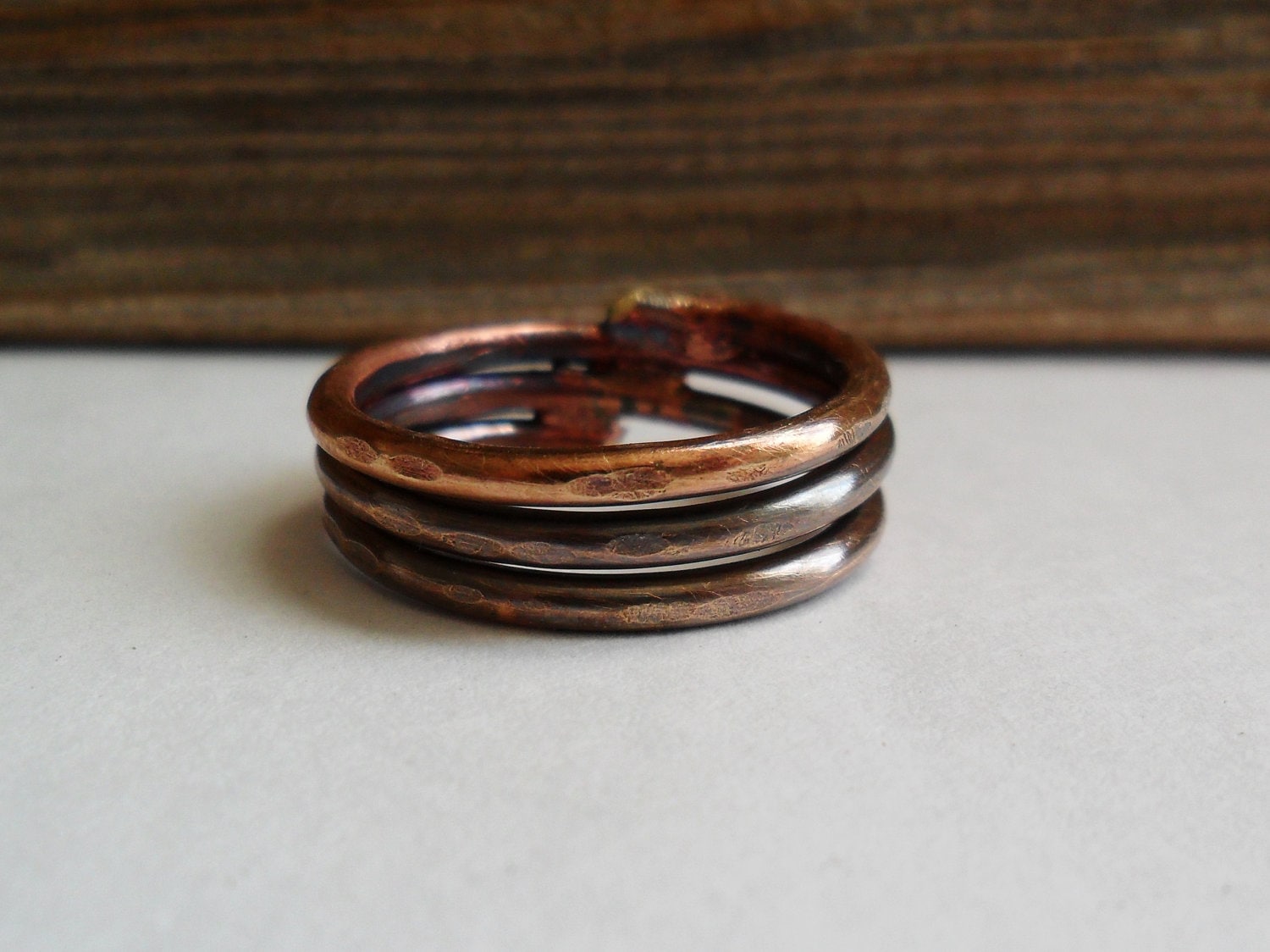 Drei Ringe Kupfer Ring Drei Ringe Kupfer Ring von MadiJAXmetals