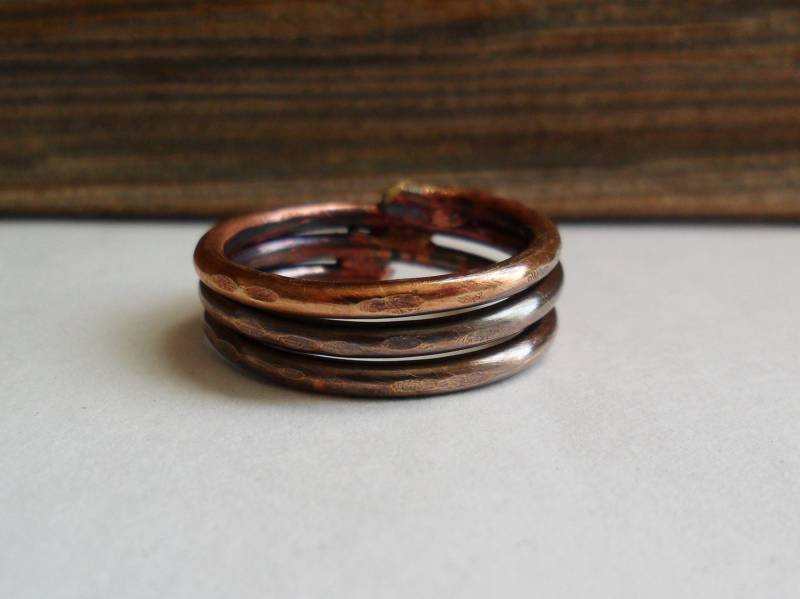 Drei Ringe Kupfer Ring Drei Ringe Kupfer Ring von MadiJAXmetals