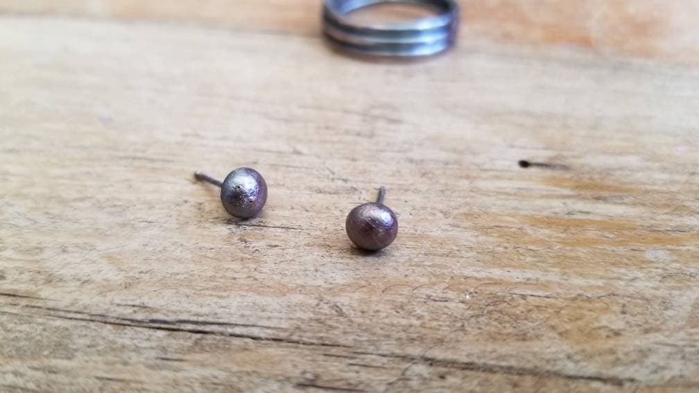 Kupfer Ball Ohrstecker Sterling Silber Ohr Post von MadiJAXmetals
