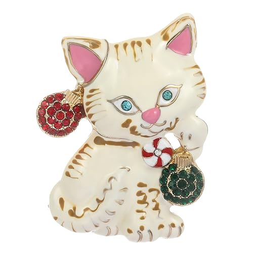 Madison Tyler Weihnachtliche Katzen- und Hunde-Broschen für Frauen, niedliche Strass-Epoxid-Urlaubsbroschen, Anstecknadeln für Rucksäcke, Pullover oder Jacken, Urlaubsgeschenke für alle, Zink, Strass Madison Tyler Weihnachtliche Katzen- und Hunde-Broschen für Frauen, niedliche Strass-Epoxid-Urlaubsbroschen, Anstecknadeln für Rucksäcke, Pullover oder Jacken, Urlaubsgeschenke für alle, Zink, Strass von Madison Tyler