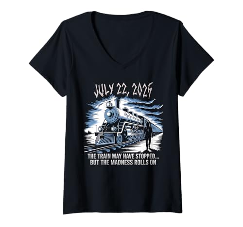 Damen Goth Rock Legend Tribute Shirt Madness Rolls-On T-Shirt T-Shirt mit V-Ausschnitt Damen Goth Rock Legend Tribute Shirt Madness Rolls-On T-Shirt T-Shirt mit V-Ausschnitt von Madness Tribute Apparel