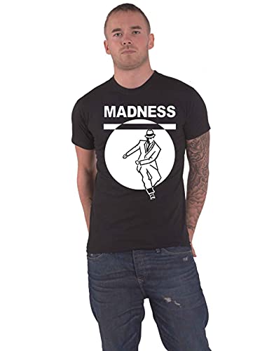 Madness T Shirt Dancing Man Band Logo Nue offiziell Herren Schwarz XXL von Madness