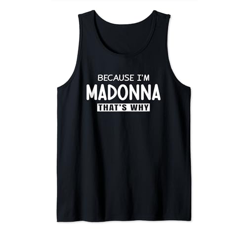 Madonna Personalisierte Geburtstagsidee Mädchen Frauen Name Madonna Tank Top von Madonna Personalized Name Apparel
