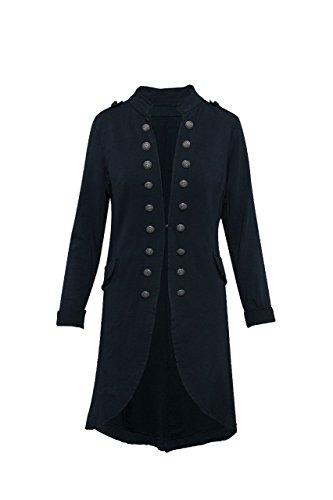 Damen Blazer Damenjacke Military Lang Knöpfe S-XXXL, Farbe:blau;Größe:M von Madonna