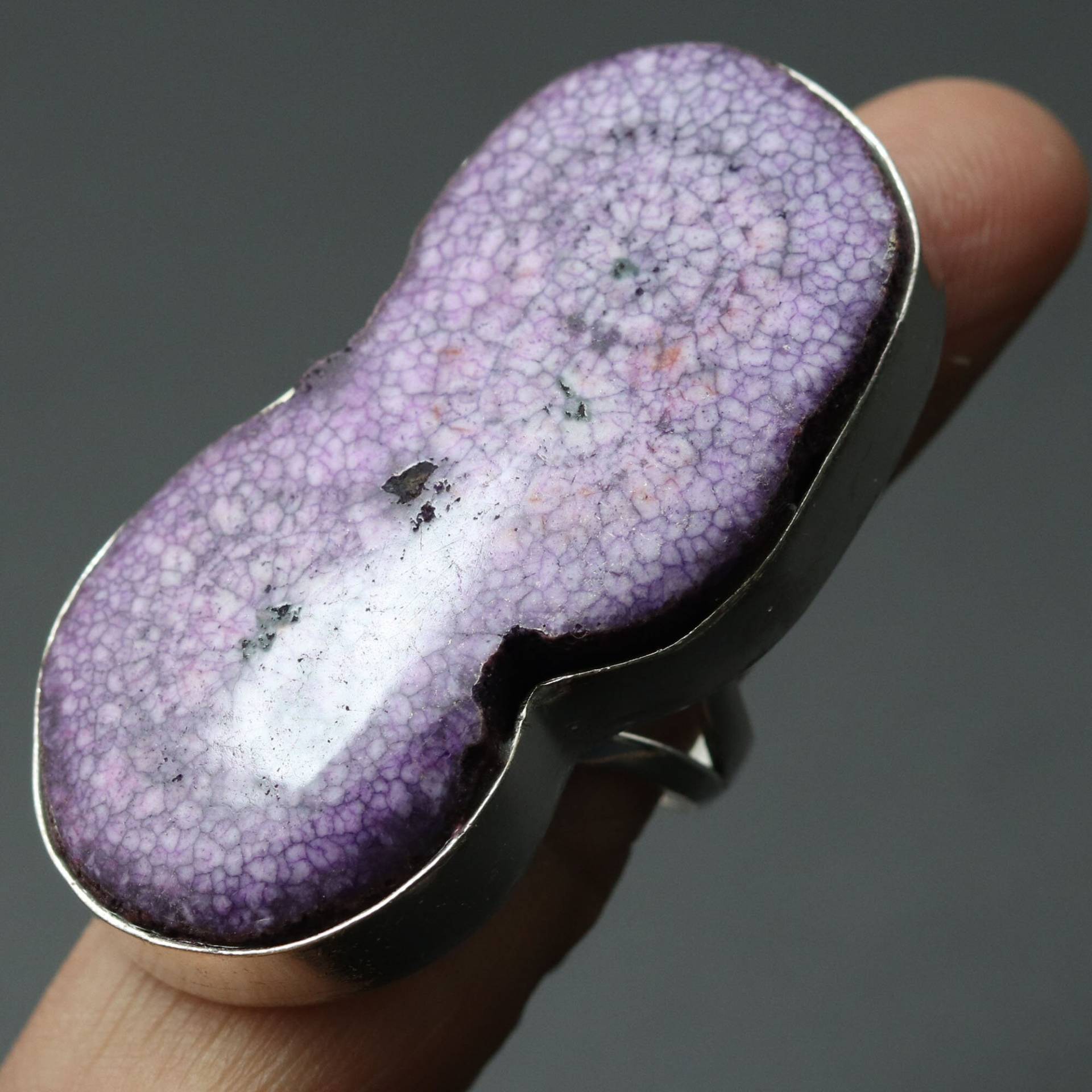 Achat Geode Scheibe Ring Frau Edelstein Schmuck Geschenk Für Ihn Sterling Silber Vergoldet Sie von MadonnaJewellery