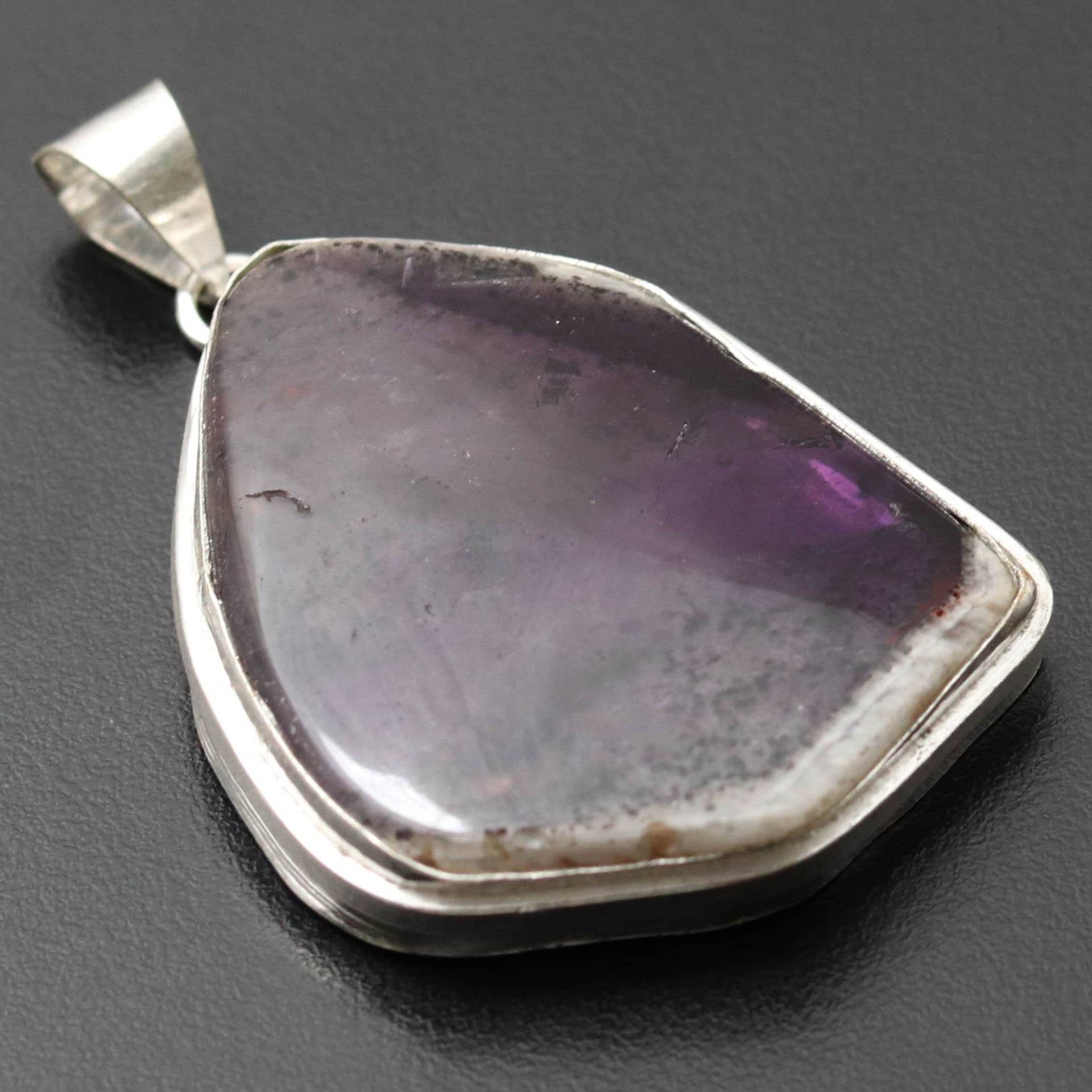 Amethyst Edelstein Schmuck Anhänger Geschenk Für Sie Sterling Silber Vergoldet Mädchen von MadonnaJewellery