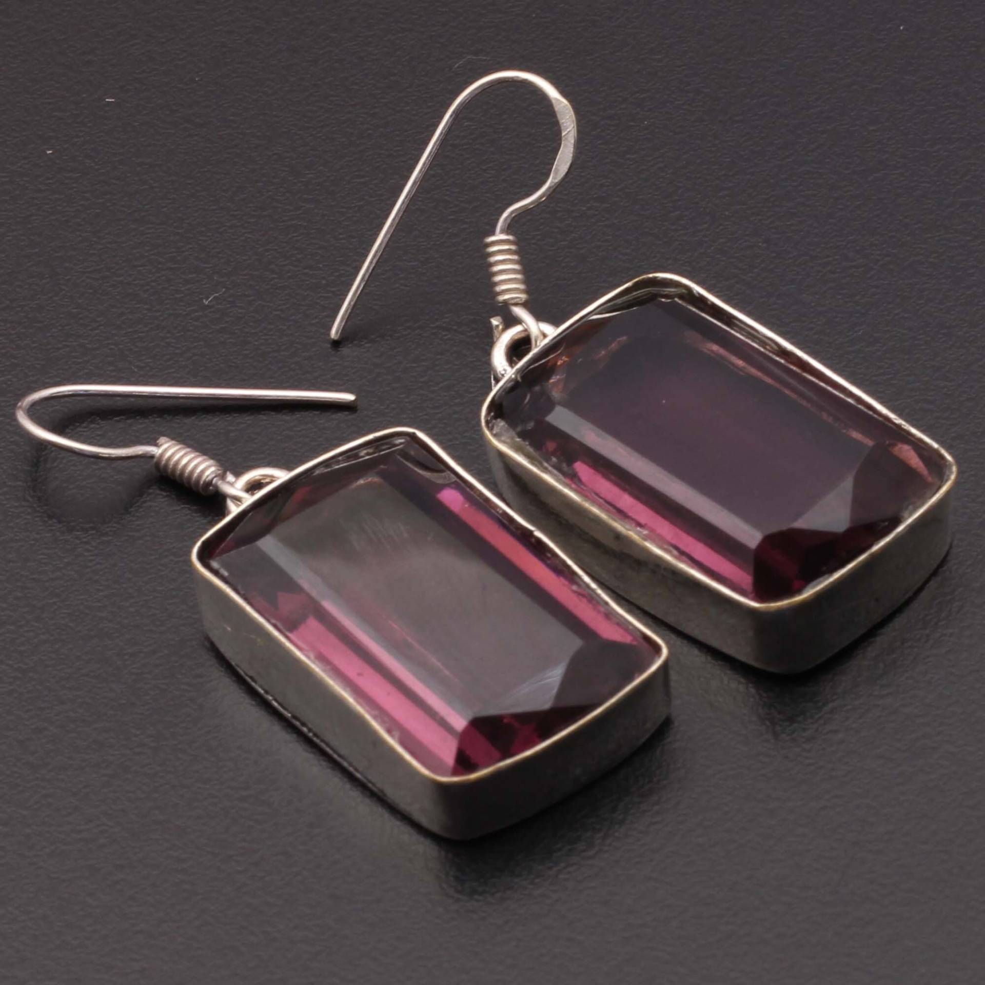 Amethyst Quarz Ohrringe Edelstein Mädchen Schmuck Geschenk Für Sie Sterling Versilbert Xy71 von MadonnaJewellery