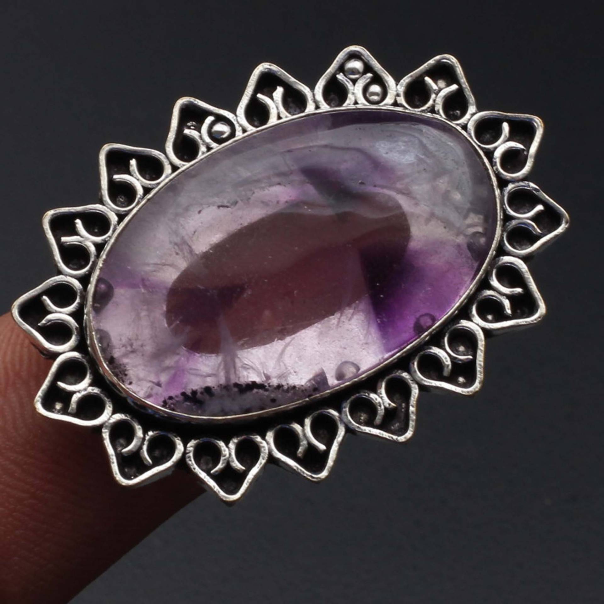 Amethyst Ring Frau Edelstein Antik Schmuck Geschenk Für Mädchen Sterling Versilbert Sie Xy1527 von MadonnaJewellery