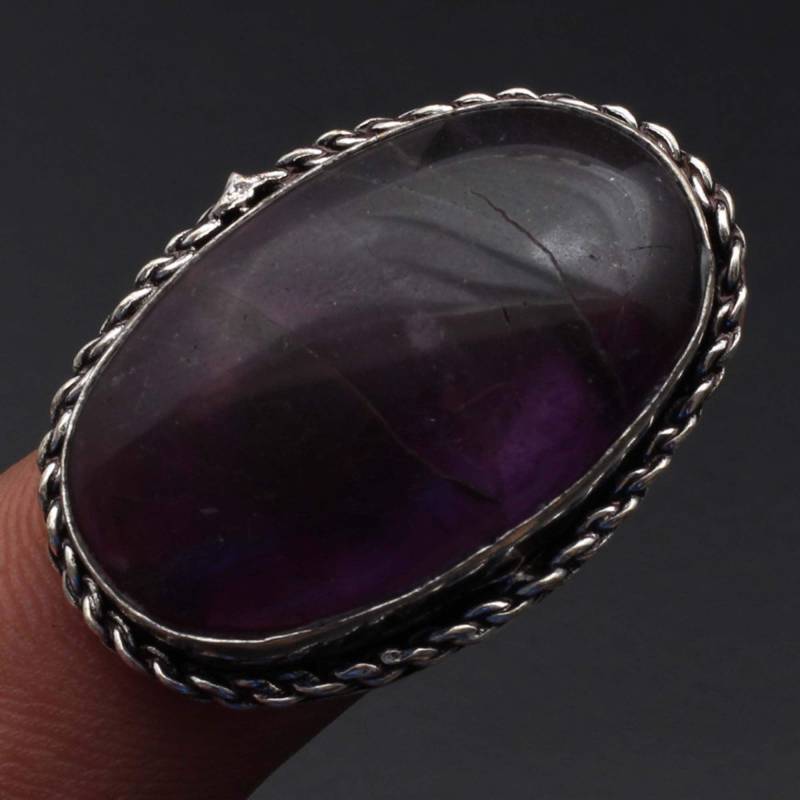 Amethyst Ring Frau Edelstein Antik Schmuck Geschenk Für Mädchen Sterling Versilbert Sie Xy1538 von MadonnaJewellery