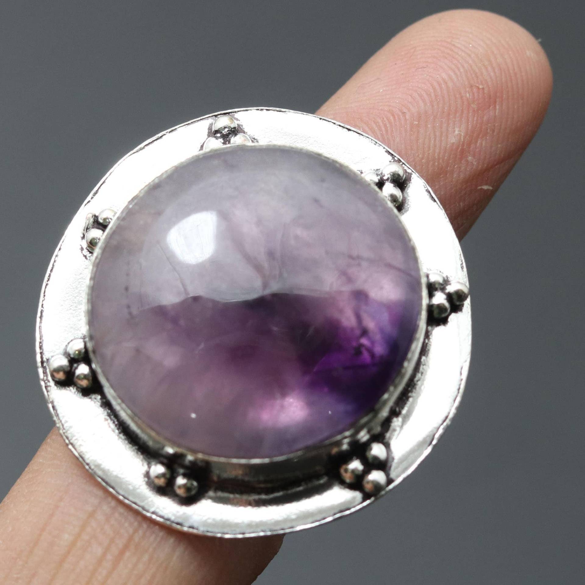 Amethyst Ring Frau Edelstein Schmuck Geschenk Für Ihn Sterling Versilbert Sie von MadonnaJewellery