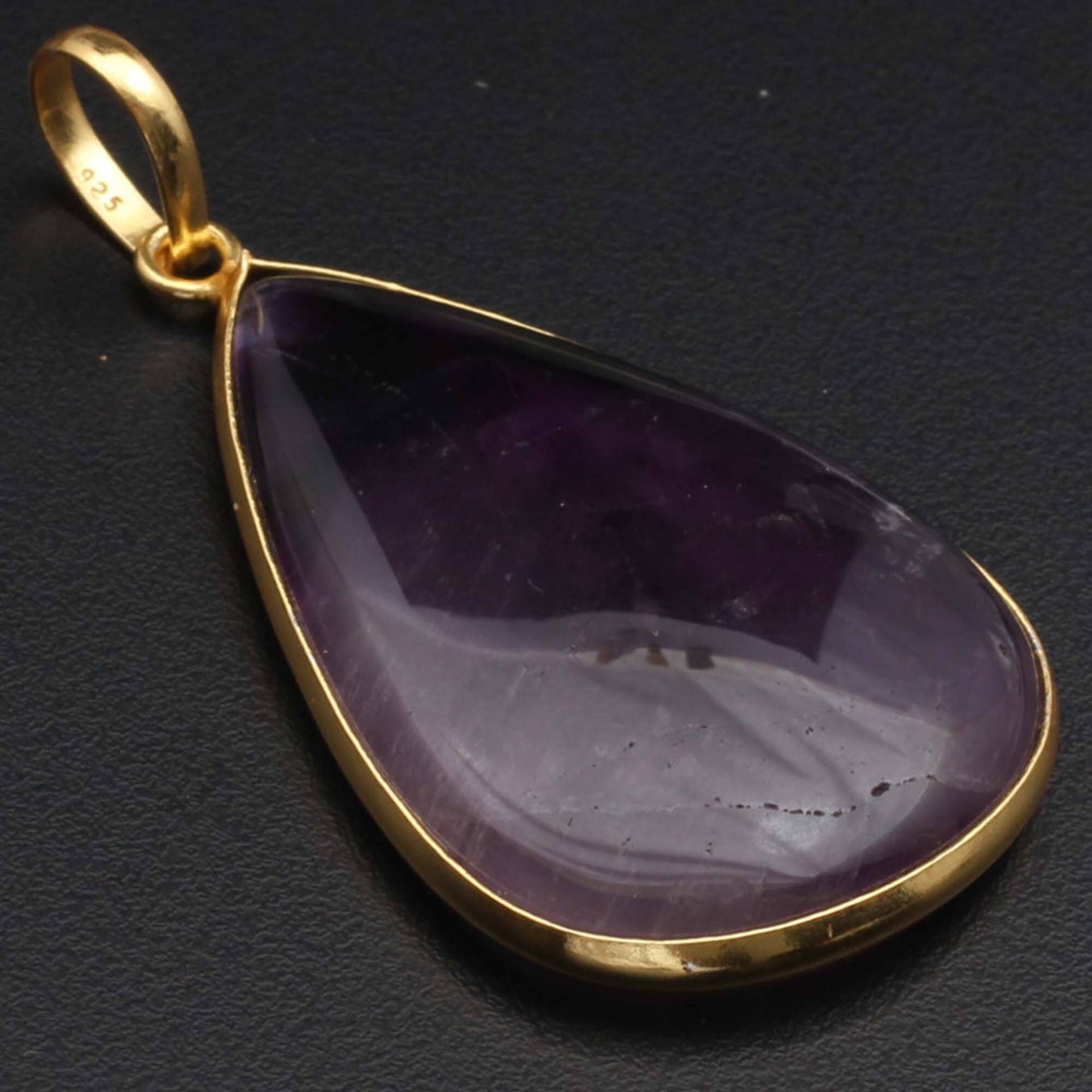 Amethyst #gemstone Handgemacht #gold Vergoldet #pendant Frau Gold Geschenk Für Sie Anhänger Ihn von MadonnaJewellery