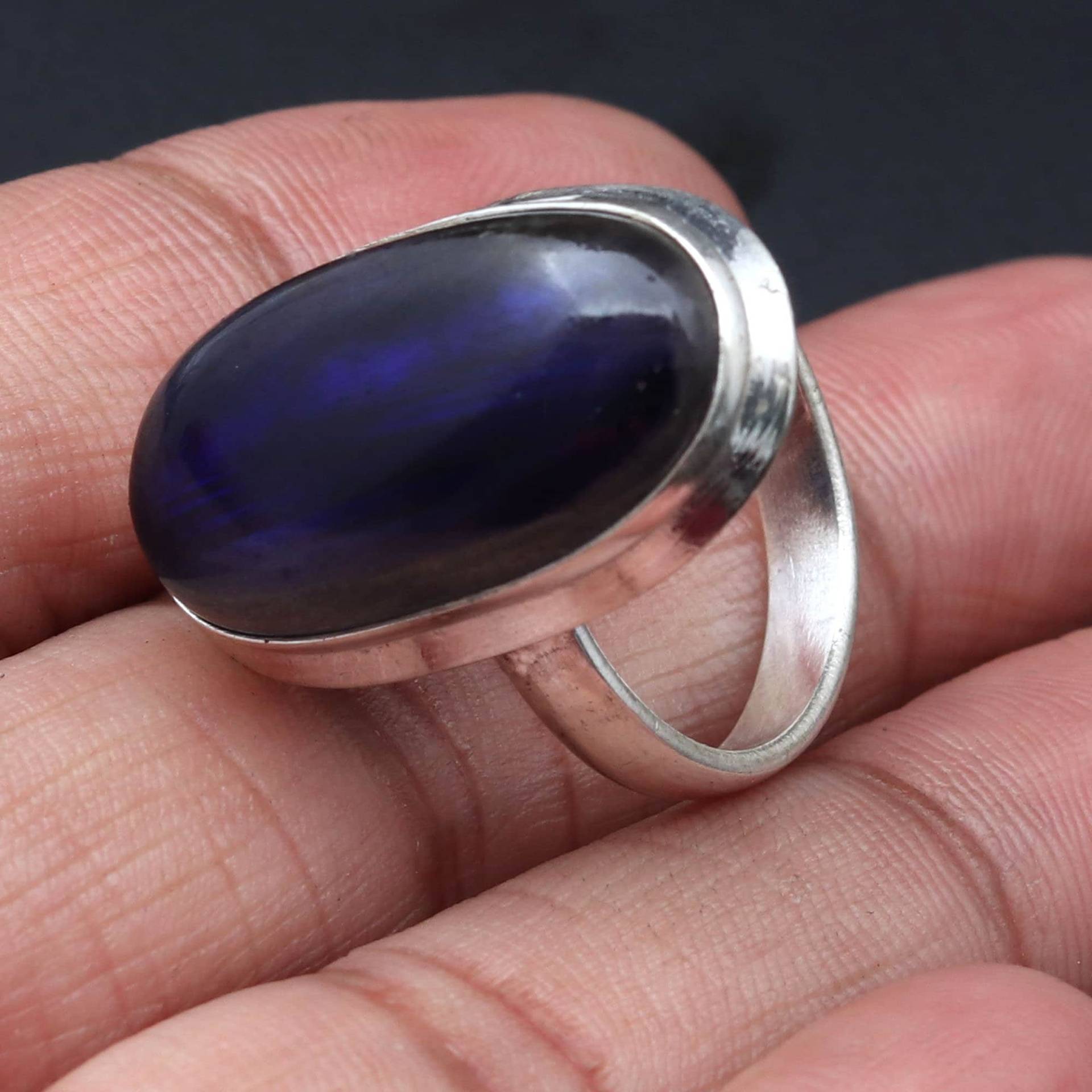 Blue Flash Labradorit Wundervoller Ring Schmuck Frau Geschenk Für Sie Edelstein Modeschmuck Mädchen von MadonnaJewellery