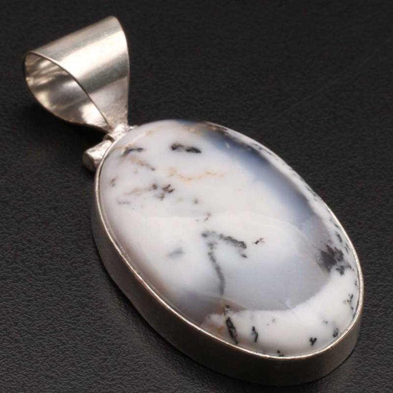 Dendrit Opal Anhänger Edelstein Geschenk Für Sie & 925 Sterling Versilbert Schmuck Xy569 von MadonnaJewellery