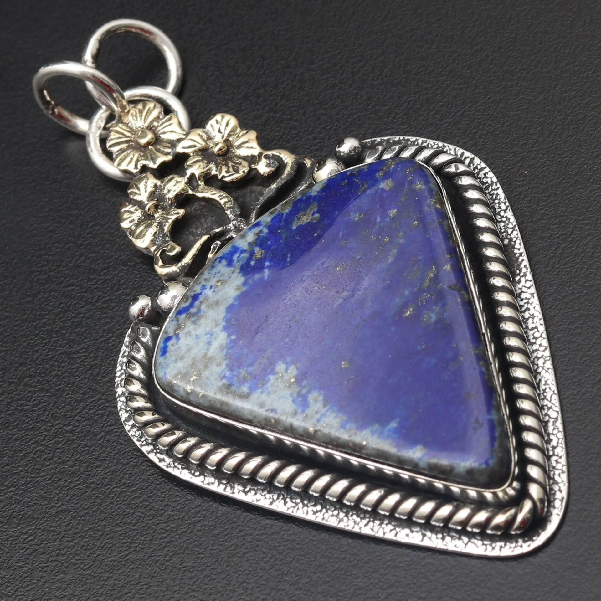 Lapislazuli Anhänger Edelstein Antik Stil Geschenk Für Sie Sterling Versilbert Schmuck Ihn von MadonnaJewellery