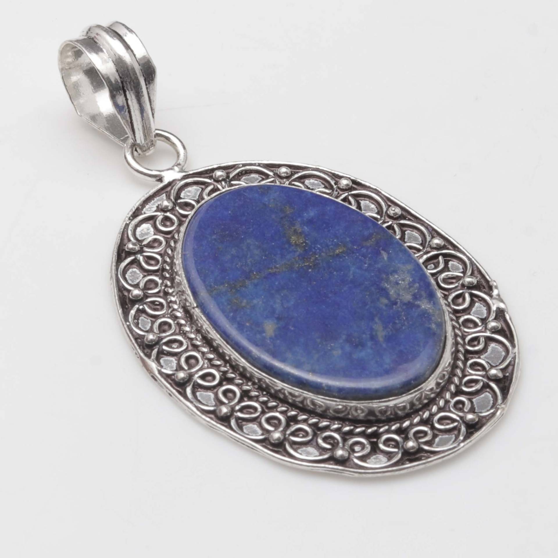 Lapislazuli Anhänger Edelstein Schmuck Halskette Geschenk Für Sie Sterling Versilbert Mädchen Xy2210 von MadonnaJewellery