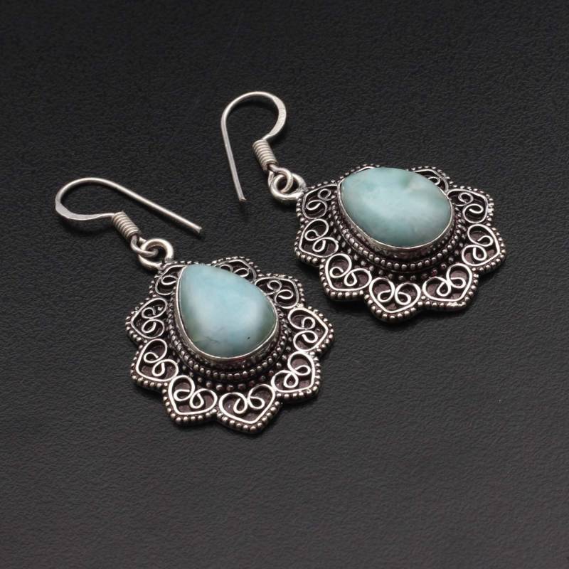 Natürlicher Larimar Anhänger Edelstein Geschenk Für Sie & 925 Sterling Versilbert Schmuck Xy1044 von MadonnaJewellery