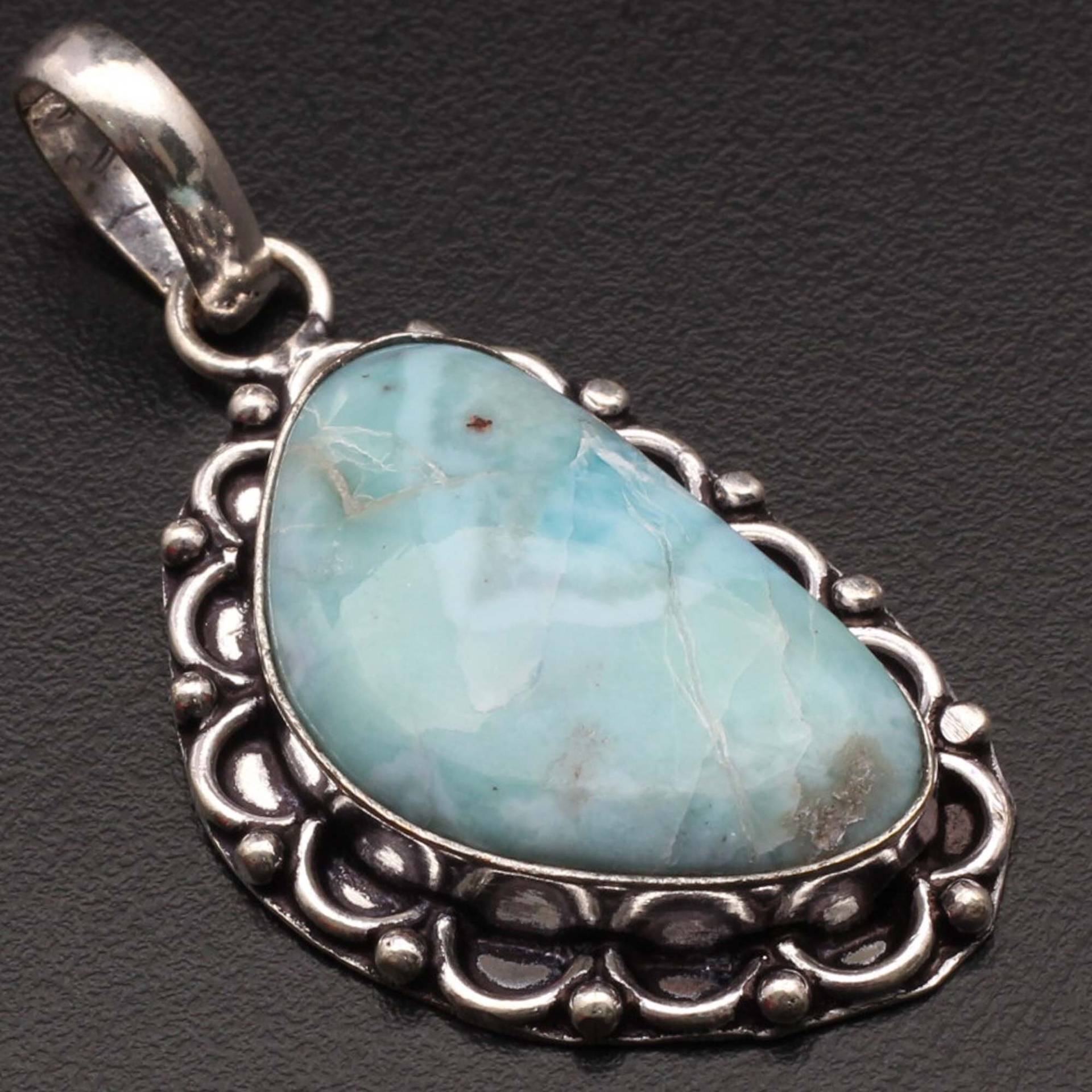 Natürlicher Larimar Anhänger Edelstein Geschenk Für Sie & 925 Sterling Versilbert Schmuck Xy546 von MadonnaJewellery