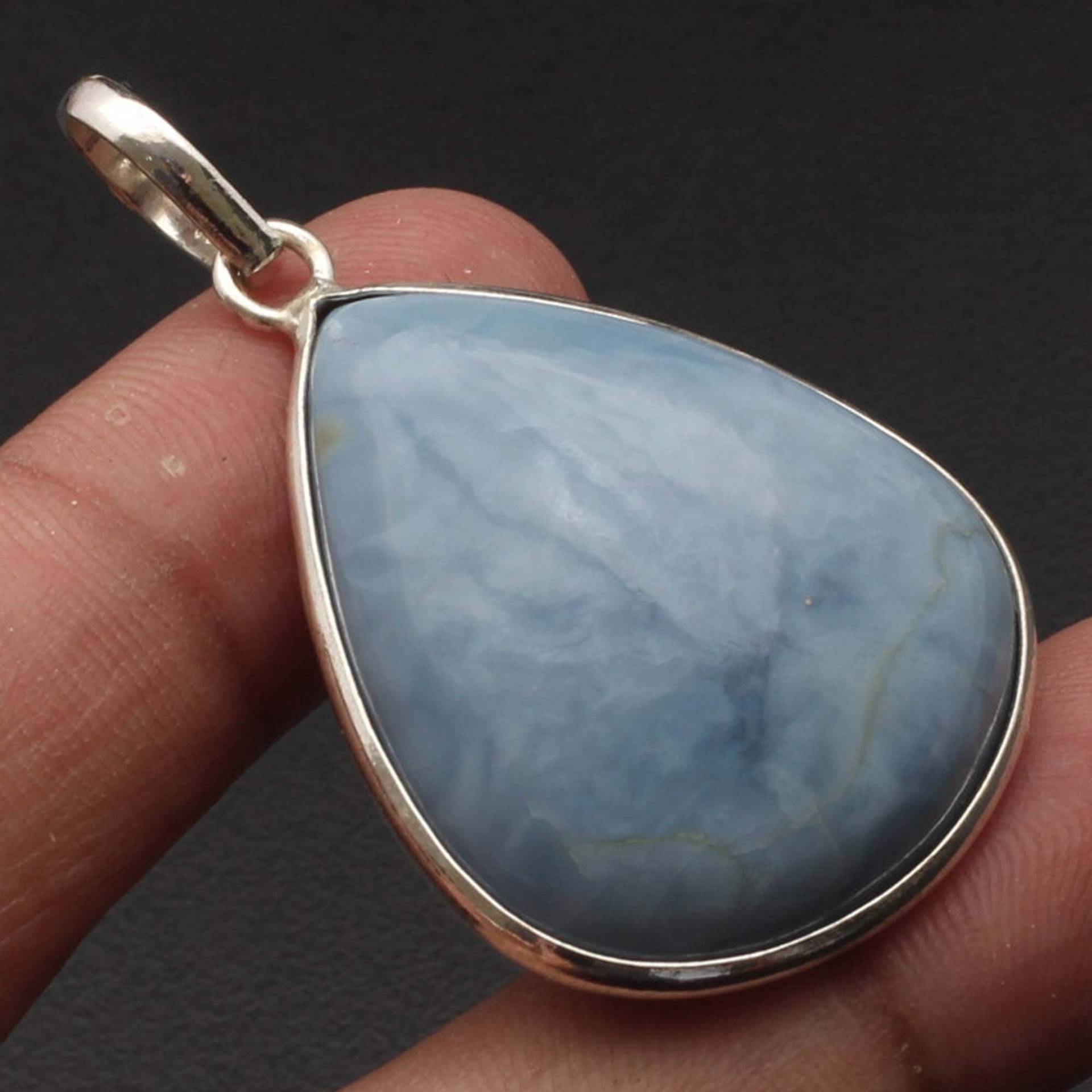 Owyhee Blauer Opal Anhänger Edelstein Schmuck Frau Halskette Geschenk Für Sie Sterling Versilbert Mädchen Xy1258 von MadonnaJewellery