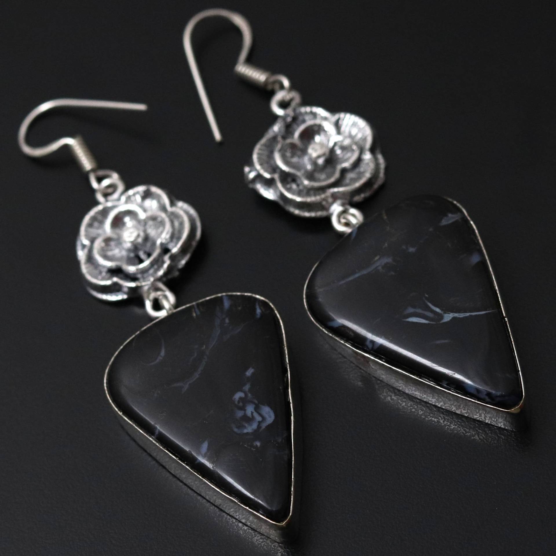 Versteinerte Palmenholz Edelstein Ohrringe, Blumen Stil Ohrringe Schmuck Geschenk Für Sie Sterling Silber Überzogen Ihn Versteinerte Palmenholz Edelstein Ohrringe, Blumen Stil Ohrringe Schmuck Geschenk Für Sie Sterling Silber Überzogen Ihn von MadonnaJewellery