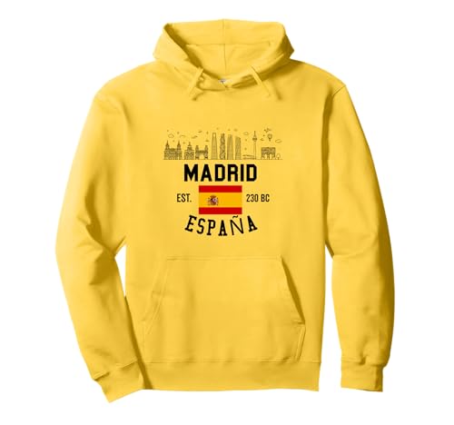 Madrid Spanien Flagge Souvenir España Skyline Herren Damen Pullover Hoodie von Madrid Spain Souvenir Skyline