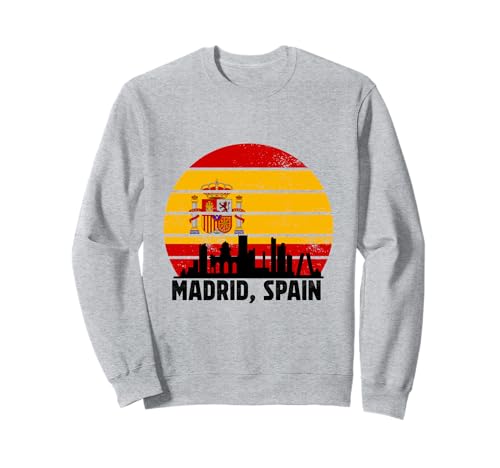 Madrid Spanien Flagge Souvenir España Skyline Herren Damen Sweatshirt von Madrid Spain Souvenir Skyline
