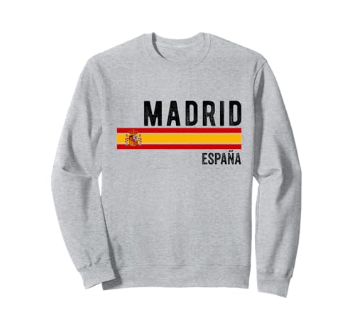 Madrid Spanien Flagge Souvenir España Skyline Reise Männer Frauen Sweatshirt von Madrid Spain Souvenir Skyline
