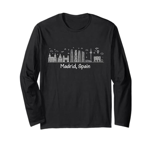 Madrid Spanien Souvenir España Skyline Reise Männer Frauen Langarmshirt von Madrid Spain Souvenir Skyline