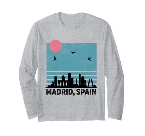 Madrid Spanien Souvenir España Skyline Reise Männer Frauen Langarmshirt von Madrid Spain Souvenir Skyline