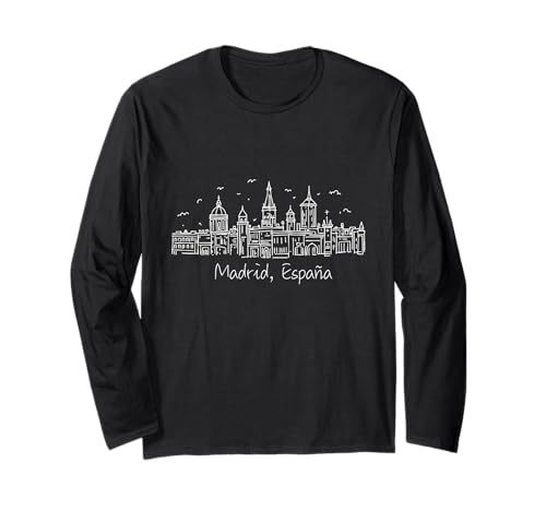 Madrid Spanien Souvenir España Skyline Reise Männer Frauen Langarmshirt von Madrid Spain Souvenir Skyline