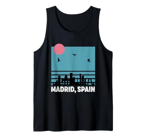 Madrid Spanien Souvenir España Skyline Reise Männer Frauen Tank Top von Madrid Spain Souvenir Skyline