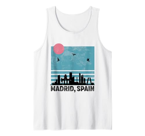 Madrid Spanien Souvenir España Skyline Reise Männer Frauen Tank Top von Madrid Spain Souvenir Skyline
