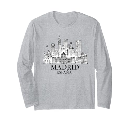 Souvenir aus Madrid Spanien Skyline Männer Frauen España Urlaub Langarmshirt von Madrid Spain Souvenir Skyline