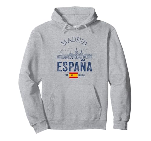 Souvenir aus Madrid Spanien Skyline Männer Frauen España Urlaub Pullover Hoodie von Madrid Spain Souvenir Skyline