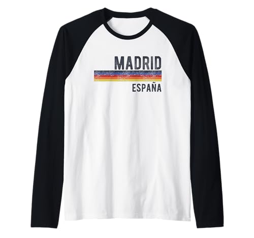 Souvenir aus Madrid Spanien Skyline Männer Frauen España Urlaub Raglan von Madrid Spain Souvenir Skyline