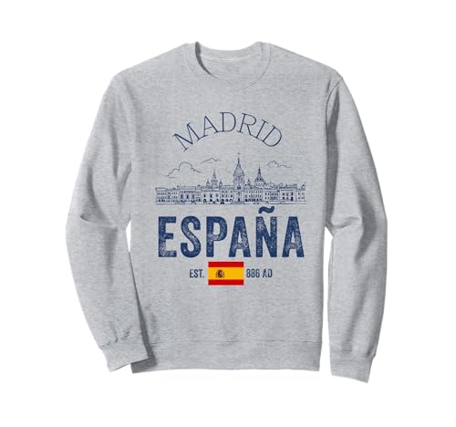 Souvenir aus Madrid Spanien Skyline Männer Frauen España Urlaub Sweatshirt von Madrid Spain Souvenir Skyline