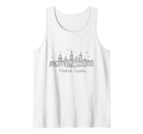 Souvenir aus Madrid Spanien Skyline Männer Frauen España Urlaub Tank Top von Madrid Spain Souvenir Skyline