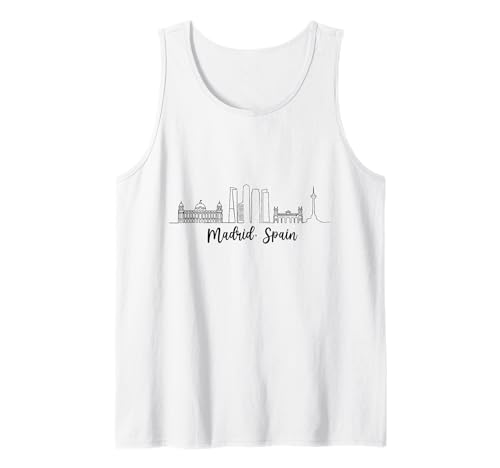 Souvenir aus Madrid Spanien Skyline Männer Frauen España Urlaub Tank Top von Madrid Spain Souvenir Skyline
