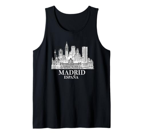 Souvenir aus Madrid Spanien Skyline Männer Frauen España Urlaub Tank Top von Madrid Spain Souvenir Skyline