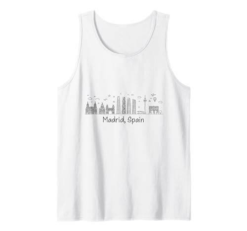 Souvenir aus Madrid Spanien Skyline Männer Frauen España Urlaub Tank Top von Madrid Spain Souvenir Skyline